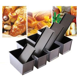 Baking Moulds 450g/750g/1000g Aluminum Alloy Non-Stick Coating Toast Boxes Bread Loaf Pan Mould Baking Tool With Carton Packaging 231018