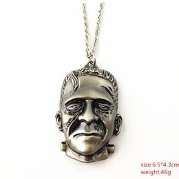 Pendant Necklaces HBSWUI Frankenstein KeyChains Horror Movies Show High Quality Fshion Metal Jewellery Cosplay Gifts For Woman Girl 265l