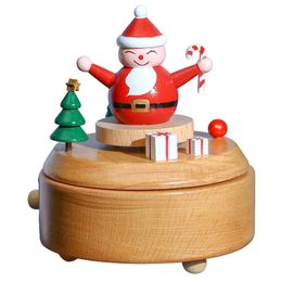 Decorative Objects Figurines Handmade Music Box Wooden Valentine's Day Creative Decorations Send Friends Girls Year Christmas Holiday Birthday Gift 231019