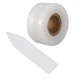 Garden Decorations 1 Pcs Nursery Grafting Tape Stretchable Self-Adhesive 3Cm X 100M & 100 Reusable Pvc Plant Tag Label Retail