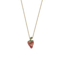 Vivie Westwood Queen Mother of England Vivian Pink Strawberry Necklace Collar Chain Pendant 231015