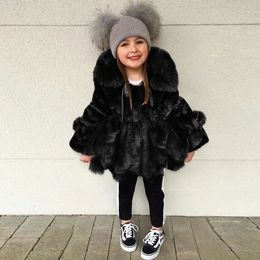 Coat Baby imitation fur plush coat winter solid Colour zipper girl fur coat 2-6-year-old baby jacket cotton padded jacket 231018