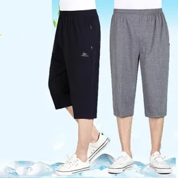 Men's Shorts Arrival Fashion Spring Summer Men Casual Elastic Waist Loose Knee Length Plus Size XL 2XL 3XL 4XL 5XL
