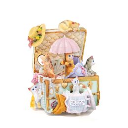 Decorative Objects Figurines Cat Music Box Creative Girl Birthday Sky City Children's Christmas Gifts 231019