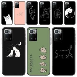 Cell Phone Cases Cat Line Art Phone cover For Redmi Note 4 5a 5 6 7pro 7 8 8pro 8t 9 pro max 9s 9t 10 10pro Phone case Soft Mobile phone shellL231019