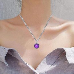 Pendant Necklaces Mood Necklace Jewelry Set Birthday Party Favors Color Changing For Daughter Mom Girls Women Valentine's Day