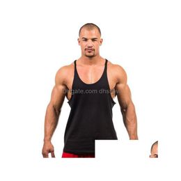 Mens Tank Tops Bodybuilding Brand Top Men Clothing Undershirt Sleeveless Man Stringer Fitness Shirt Singlet Workout Drop Delivery