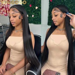 Synthetic Wigs Wiggogo 30 40 Inch Lace Front Human Hair Wigs Straight Human Hair Wig 13X4 13x6 Transparent Hd Lace Frontal Wig 5x5 Closure Wigs Q231019