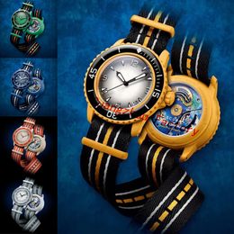 Ocean Watch Herrenuhr, Biokeramik, automatische mechanische Uhren, hochwertige, voll funktionsfähige Uhr, Pazifik, Antarktis, Indischer Ozean, Designer-Uhrwerk, SS