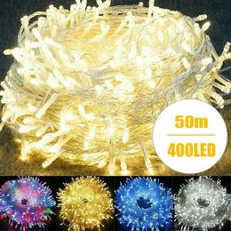 Christmas Decorations 400LEDS Fairy LED String Light Festival Home Decor Outdoor Waterproof AC220V 50M Tree Light Garland For Wedding Party Holiday 231019
