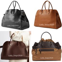 The Row Bag Margaux 15 Totes Large Capacity Canvas Margua Marguax 17 Handbag Marguax15 Real Leather Luxury Women Designer Bags Shoulder Strap Big Clutch Tote Purse