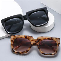 Sunglasses 2023 Fashion Oversized Women Brand Designer Square Big Frame Sun Glasses Vintage Men Driving Goggles