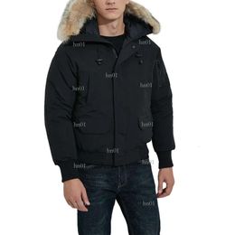 Mens Parkas Outerwear Winter Coats From Canadian Goose Down Jacket Outdoor Sports White Duck Windbreak Parker Long Collar Hat Real Wolf239