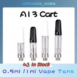 A13 Carts Bulb Pyrex Fat Glass Disposable Cartridge 0.5ml 1.0ml Empty Oil Vaporizer D8 D9 Vape Oil Atomizer 10.5mm Diameter 510 Thread Vapes Empty Pods in Japan USA Canada