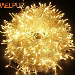 Christmas Decorations LED Fairy Strings Light Outdoor Waterproof Garland 220V 10M 20M 50M For Christmas Party Wedding Birthday Decoration Lamp 231019