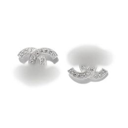 Fashion stud earrings woman Luxury designer earring multi Colours c letter Jewellery women 18k diamond Wedding GiftsQ4