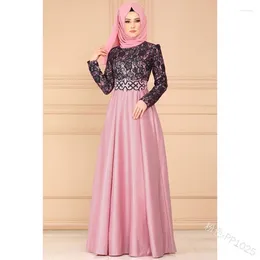 Ethnic Clothing Lace Retro Luxury Dress Long Maxi Muslim Robe Dubai Turkey Abaya African Women Fashion