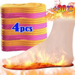 Shoe Parts Accessories 2pairs Winter Fur Self Heating Insoles Foot Thermal Thicken Insole Memory Foam Pads Warm Sports Shoes Inserts for Women Men 231019