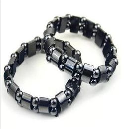 Magnetic Bracelet for Men Black Hematite Beads Magnetic therapy Bracelets Fashion Beaded Bracelet for Women283g