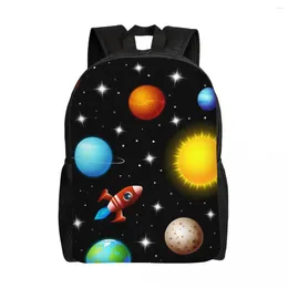 Backpack Rockets Flying Through Starry Sky In Outer Space 15inch Laptop Casual School Travel