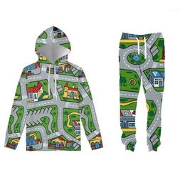 Men's Tracksuits Toy Car Mat Pullover Hoody Jogger Sets 2 Types Of Fabric For Your OptionsMen's2159