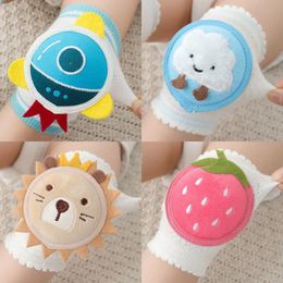 Kids Socks 1 Pair Cotton Baby Knee Pads Cute Cartoon Crawling Protector Kids Kneecaps Children Mesh Kneepad Baby Anti-slip Safe Leg Warmer 231019