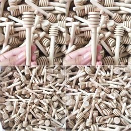 Other Dinnerware 8Cm Long Mini Wooden Sticks Dippers Party Supply Wood Spoon Stick Coffee For Jar Home Garden Kitchen, Dining Bar Dinn Dhek3