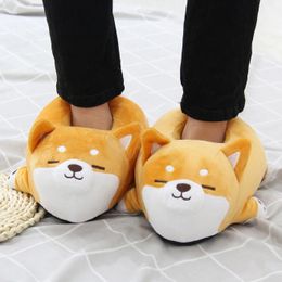 Slippers Funny Slipper Cute Soft Cute Lazy Shiba Inu Dog Slippers Animal Puppy Home Plush Cotton Shoes 231019