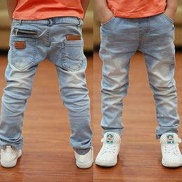 Jeans barn byxor stora pojkar sträcker joker jeans vår barn blyerts leggings höst denim kläder i 2 till 14 år manligt barn 231019