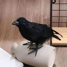 Party Decoration Halloween Simulation Crow Happy 2023 Decor For Home Kids Favour Haunted House Witch Theme