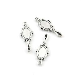 150Pcs lot Antique silver Alloy devil mirror Charms Pendants For Jewellery Making Bracelet Necklace DIY Accessories 10x27mm A-588261K