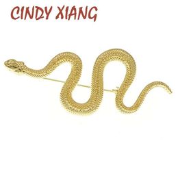 Pins Brooches CINDY XIANG Unique Design Gold Silver Color Snake Women Men Lady Metal Animal Brooch Pins Party Jewelry Gifts241m