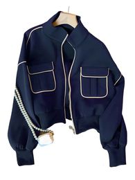 Women's Jackets 2023 Autumn Bomber Jacket Harajuku Streetwear Casual Basic Coat Stand Collar Zipper Baseball Female 231018