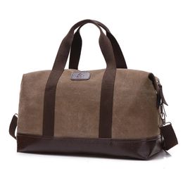 Duffel Bags Vintage Large Capacity Travel Bag Men Hand Luggage Canvas Weekend Men Duffel Bags Handbag Travel Tote Large Bag PT1234 231019