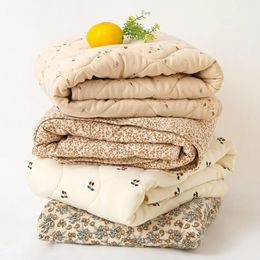 Blankets Swaddling 85cmx100cm Blankets Printed Cute born Summer Air Conditioner Blanket Cotton Warm Baby Quilt Thick 231017