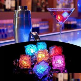 Other Bar Products Factory Wholesale Led Lights Polychrome Flash Party Glowing Ice Cubes Blinking Flashing Decor Light Up Bar Club Wed Dhpht