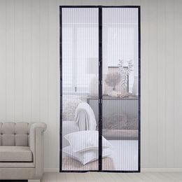 Sheer Curtains Magnetic Attractable Anti Fly Mosquito Insect Curtain Soft Frame Screen Window Mesh Net Automatic Closing Door Screen 231019