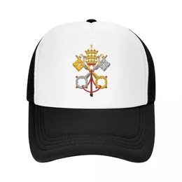 Ballkappen, St. Andrews Kreuz der Vatikan-Flagge – gekreuzte Schlüssel, Baseballkappe, Huttropfen, Vintage-Hüte für Damen und Herren