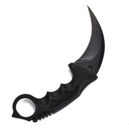 Knife 7.48 Cs Go Karambit Knife Fixed Blade Survival Tactical Training Outdoor Cam Hunting Claw Knives Edc Mti Tool Home Garden Tools Dhaxp