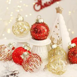 Decorative Figurines Christmas Tree Decoration Ball Painted Set Multi-color Decorations Holiday Party Pendant