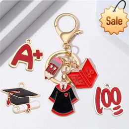 3Style Graduation Gown Cap KeyChain Doctor Cap Key Chain Friend Student Graduation Gifts A+Good Luck Keyring School Bag Pendents