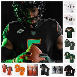 Miami Hurricanes Football jersey 19 Jaden Harris 99 Ahmad Moten 83 Shemar Kirk 17 Emory Williams 77 Logan Sagapolu 85 Jackson Carver 21 Kaleb Spencer 71 Tripp Jr.