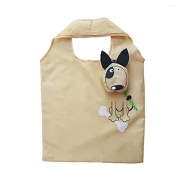 Storage Bags Folding Tote Bag Space-saving Shopping Animal Puppy Printing Portable Purchasing Eco-friendly Handbag Baling