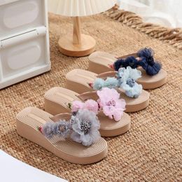 Slippers Women Summer Pattern Fashion Flower Decoration Non Women's Slipper Socks With For Fuzzy