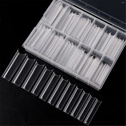 False Nails 240Pcs/Box Nail Tips C D Pipe Shaped Transparent Long Square Coffin Oval Designer