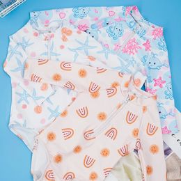 s Happyflute Baby Girls Swimsuit Long Sleeve Swimming Wear Sweet Comfortable Beachwear For Children Summer Bathing Suits 0 3Years 231018