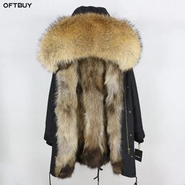 Womens Fur Faux Real Coat Winter Jacket Women Long Parka Waterproof Big Natural Raccoon Collar Hood Thick Warm Liner 231018