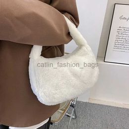 Bags Fashion Soft Plush Autumn Winter Shoulder Underarm Bag Handbag Purse Totescatlin_fashion_bags