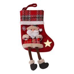 Christmas Decorations New Year Christmas Stocking Sack Xmas Gift Candy Bag Noel Christmas Decorations For Home Sock Christmas Tree Decoration x1019