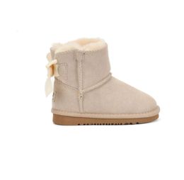 2024 Top quality AUS U5991 Button short baby boy girl kids snow boots Sheepskin soft keep warm boots Beautiful Christmas birthday gifts 5991GU45